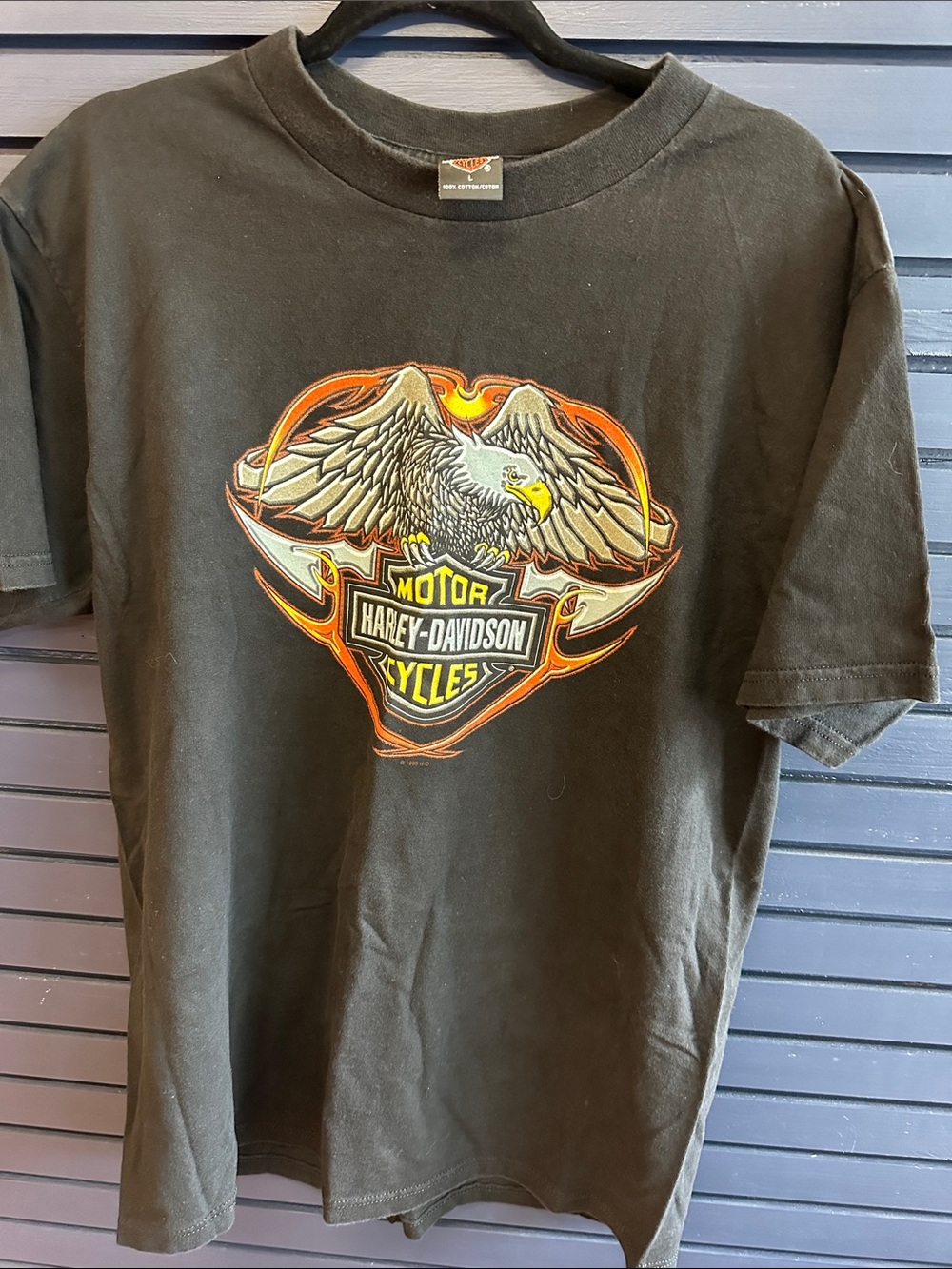 Harley-Davidson Black Short Sleeve Tee with Eagle Shield Graphic